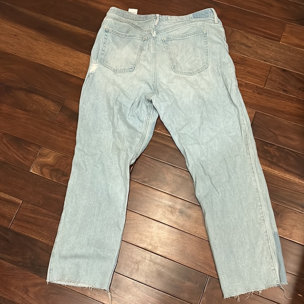 Hollis yet high rise jeans with distress and patchwork - Picture 2 of 3